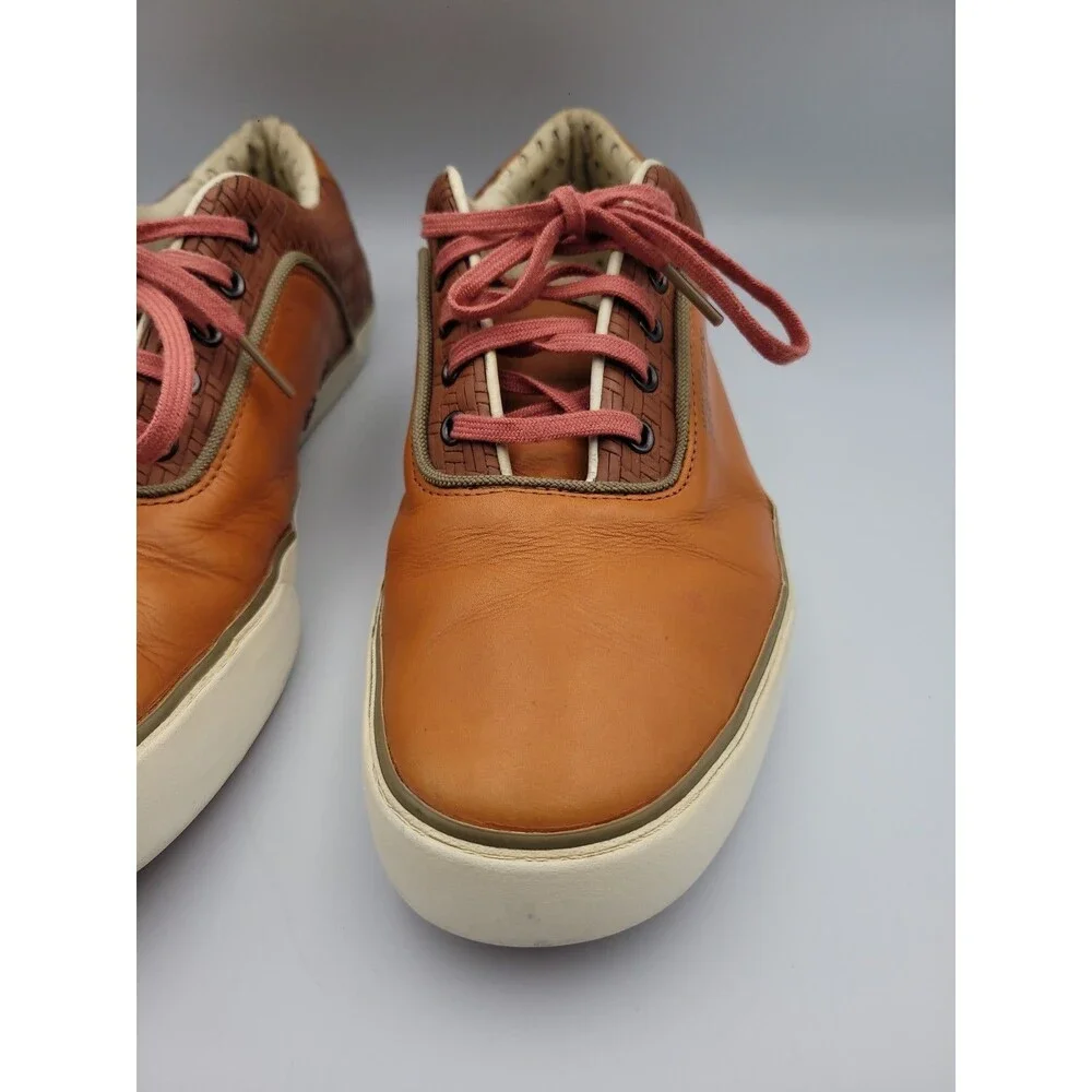 Puma Alexander McQueen Tan Woven Leather Sneakers 356139-02 Men's Size 10 MCQ